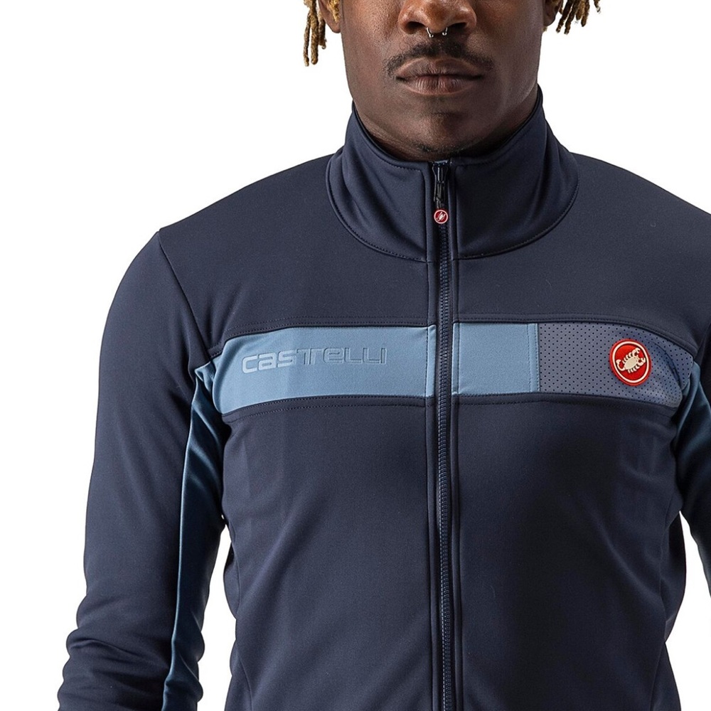 Castelli MORTIROLO 6S Thermal Winter Jacket : SAVILE BLUE
